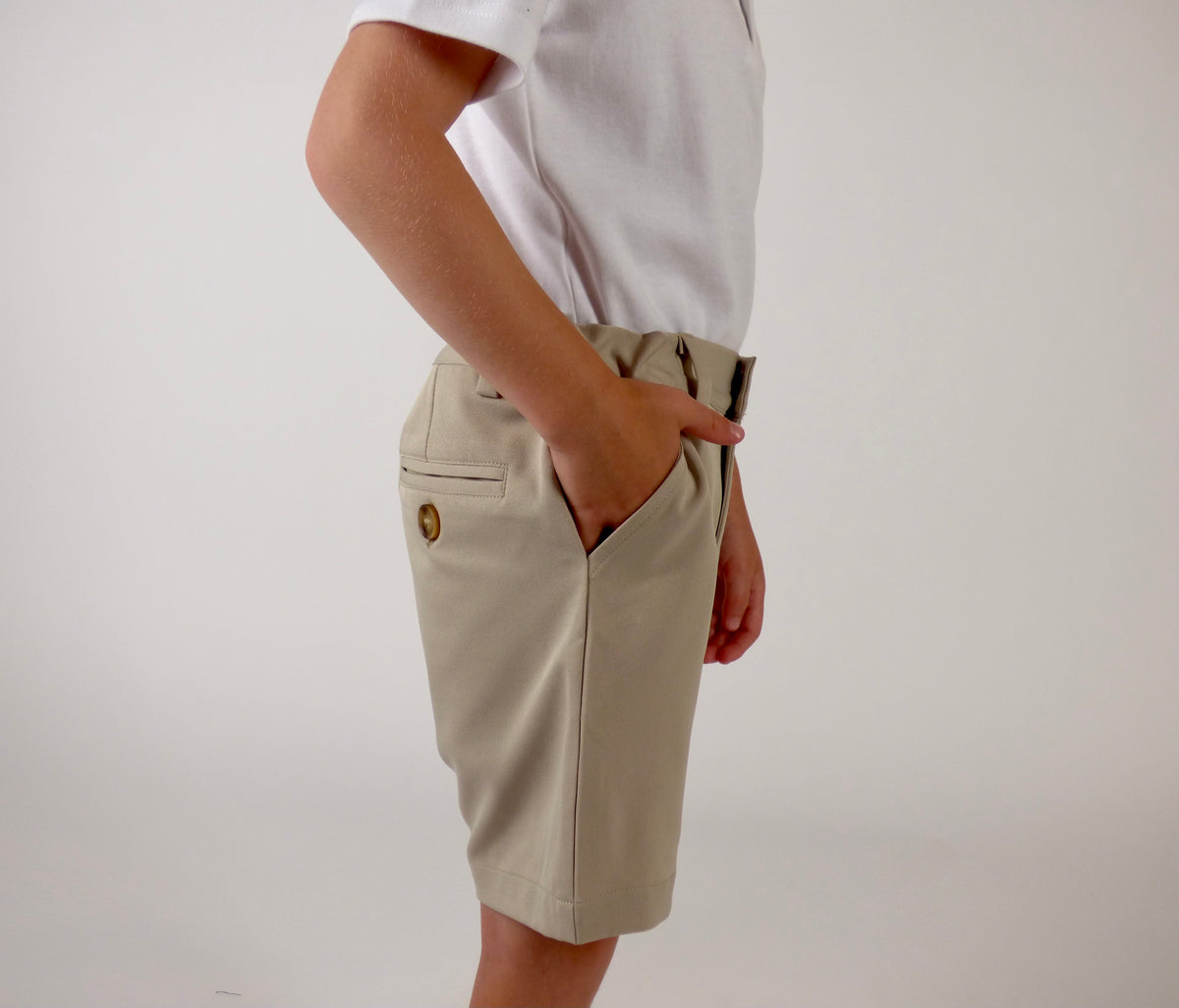 TYL Scholar Flat Front Shorts in Performance Khaki