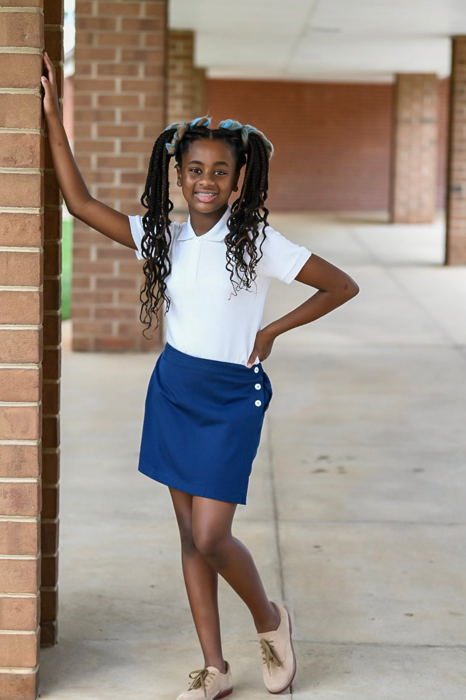 TYL Scholar Skort in Performance Navy