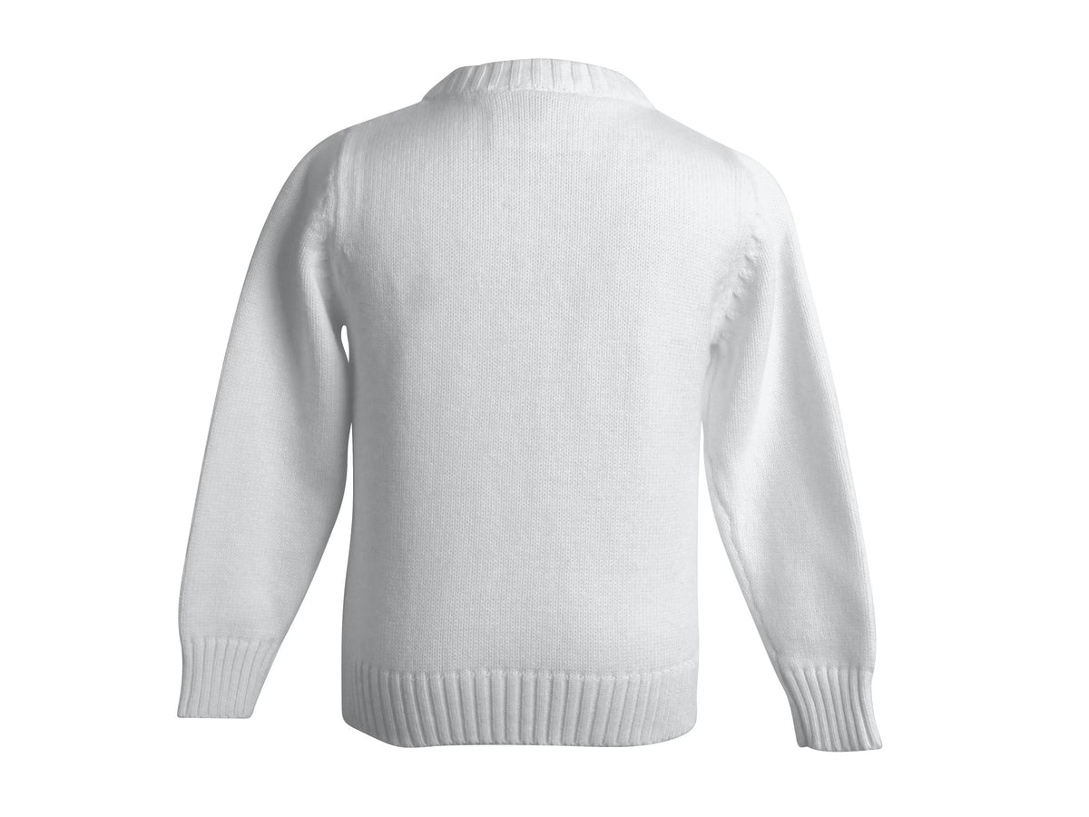 White round 2024 neck cardigan