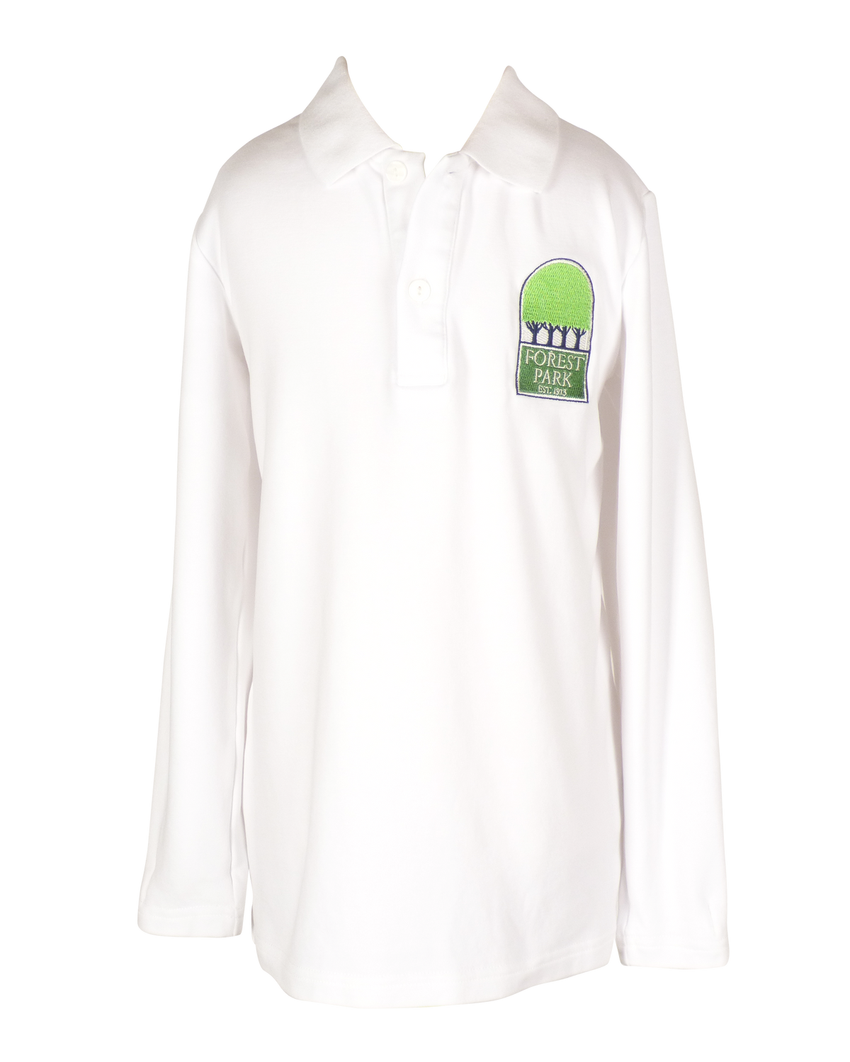 TYL Scholar Comfort Polo - Long Sleeve with Forest Park Logo