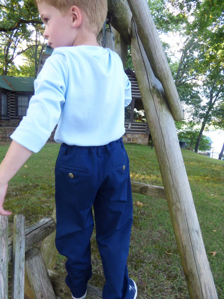 Parker Zipper Front Pant in Performance Navy – The Yellow Lamb