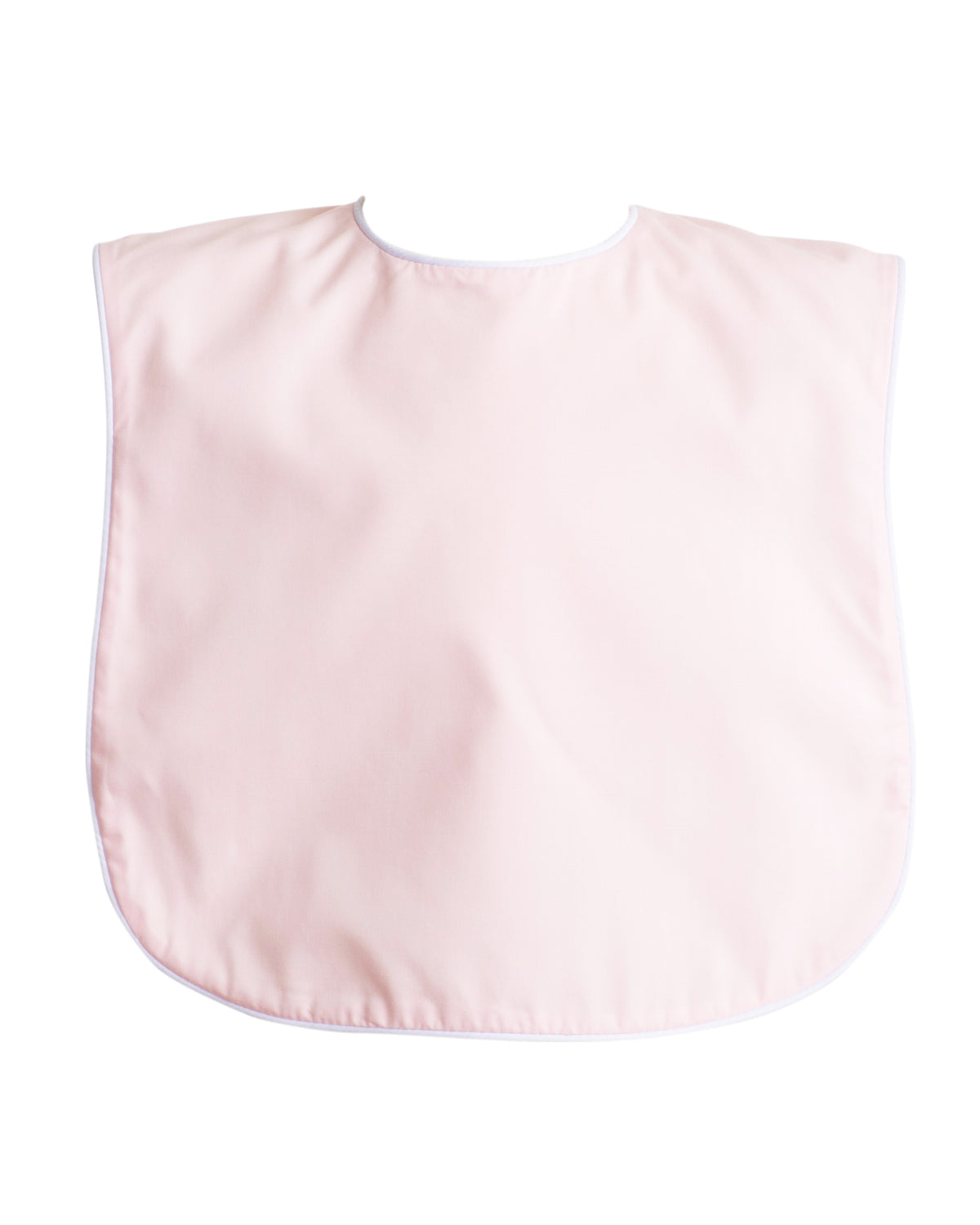 Brookshire Bib - Pink with White Piping