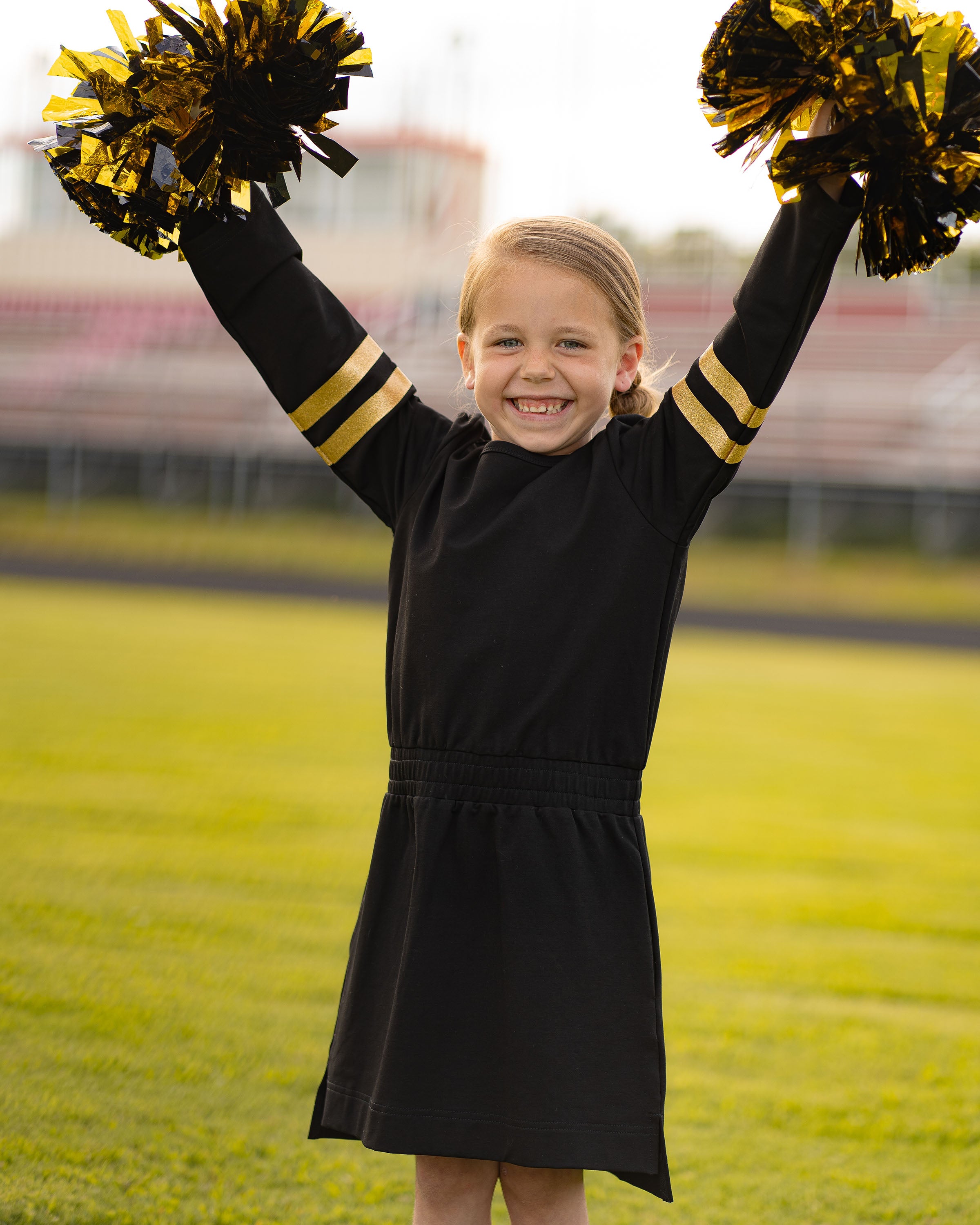 Game Day Glitter Dress - Black and Gold 7 Game Day Glitter Dress - Black and Gold 7