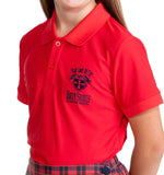 TYL Scholar Performance Polo - Red with Holy Souls Crest