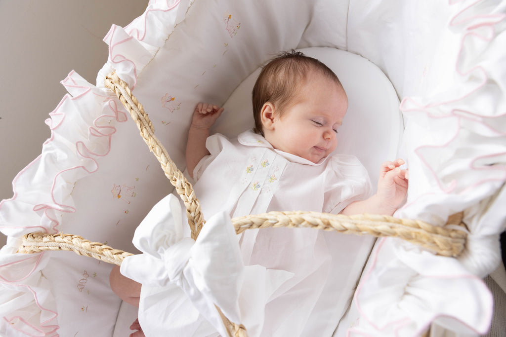 Lambikins Moses Basket Set - Pink