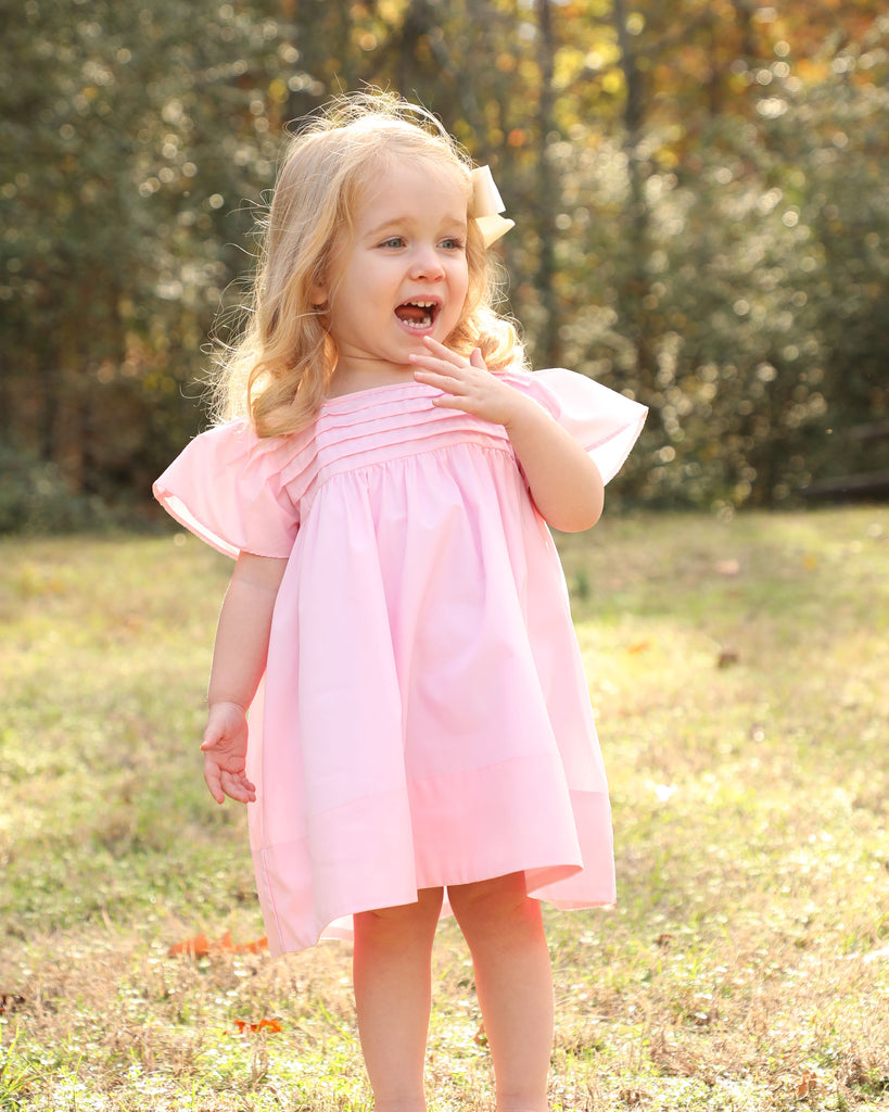 Priscilla Pleated Dress: Pink