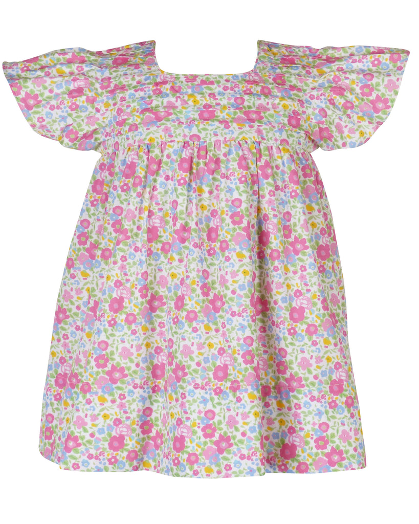 Priscilla Pleated Dress - Floral Fantasy