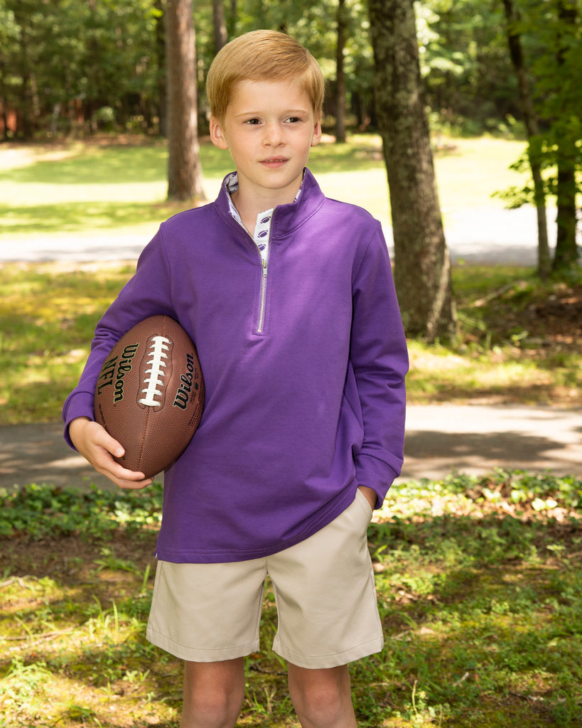 Game Day Quarter Zip - Purple