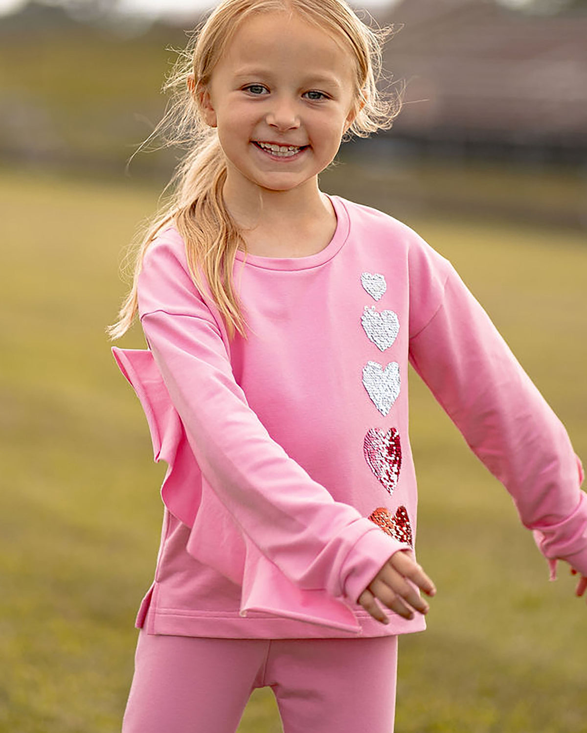 Tabby Top with Hearts - Hombre Hearts