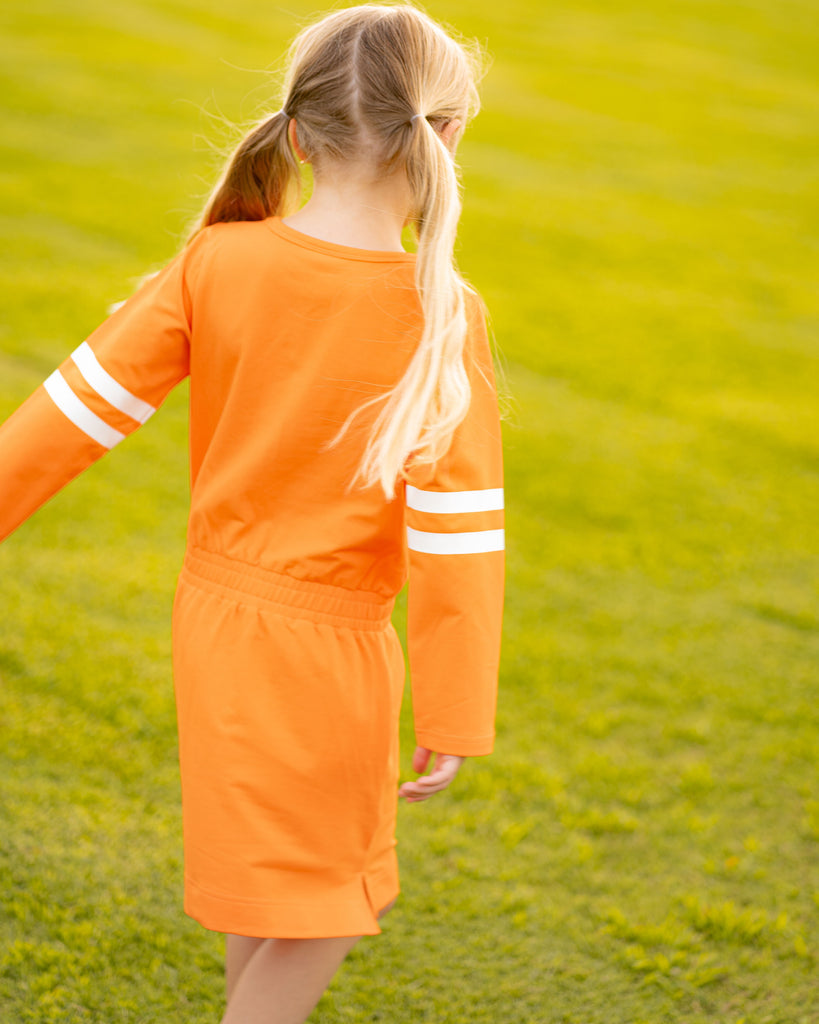 Game Day Glitter Dress - Orange