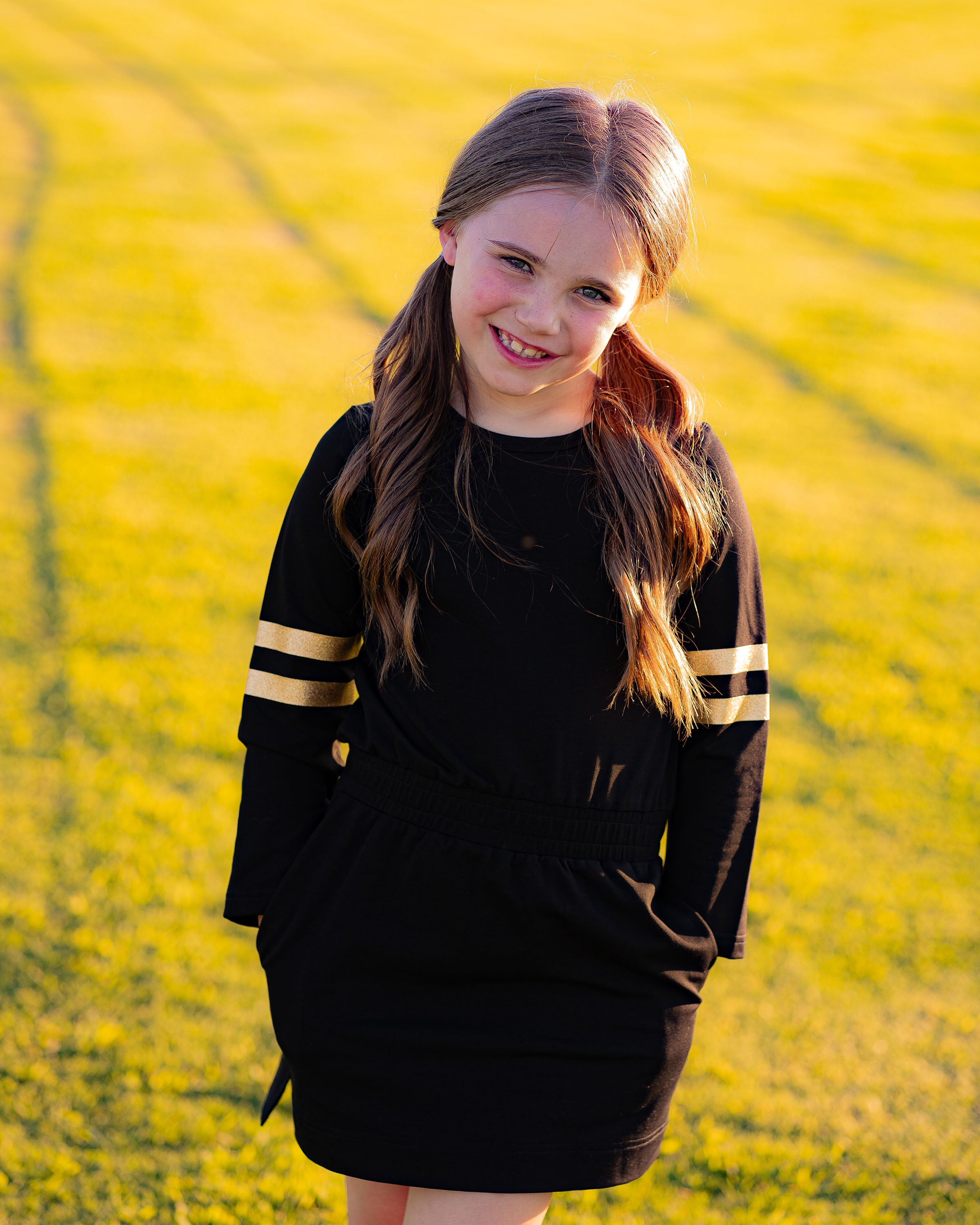Game Day Glitter Dress - Black and Gold 7 Game Day Glitter Dress - Black and Gold 7