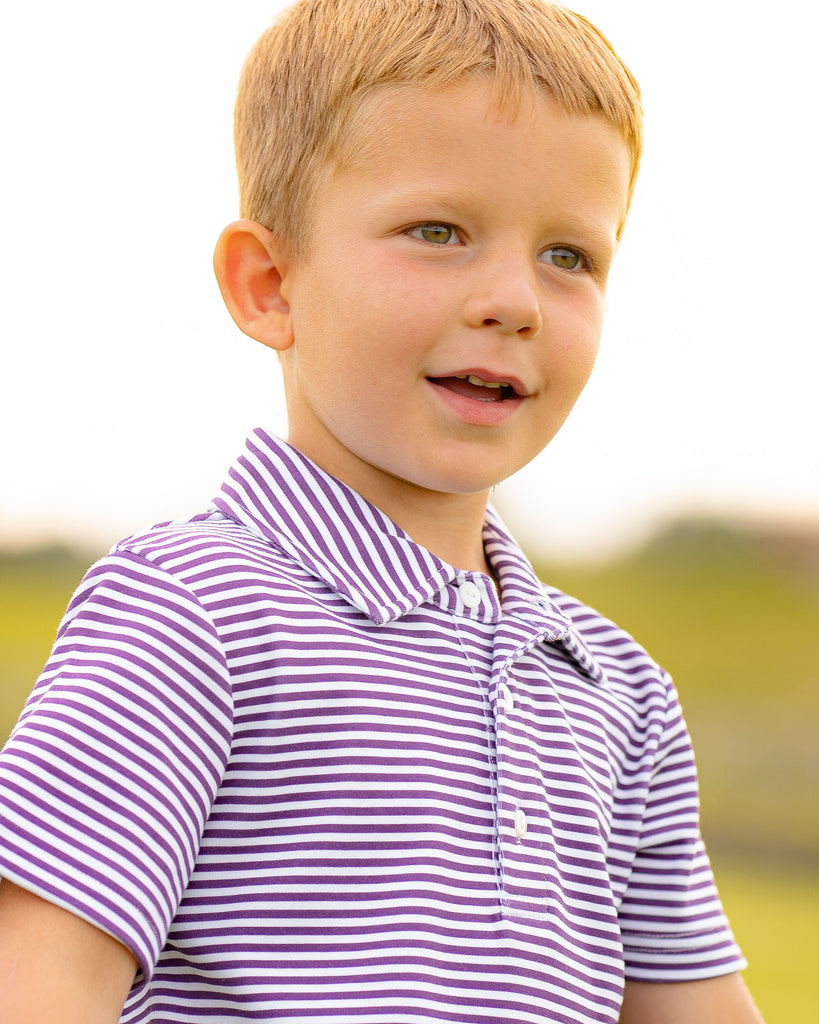 Game Day Patrick Shirt - Purple and White Stripe