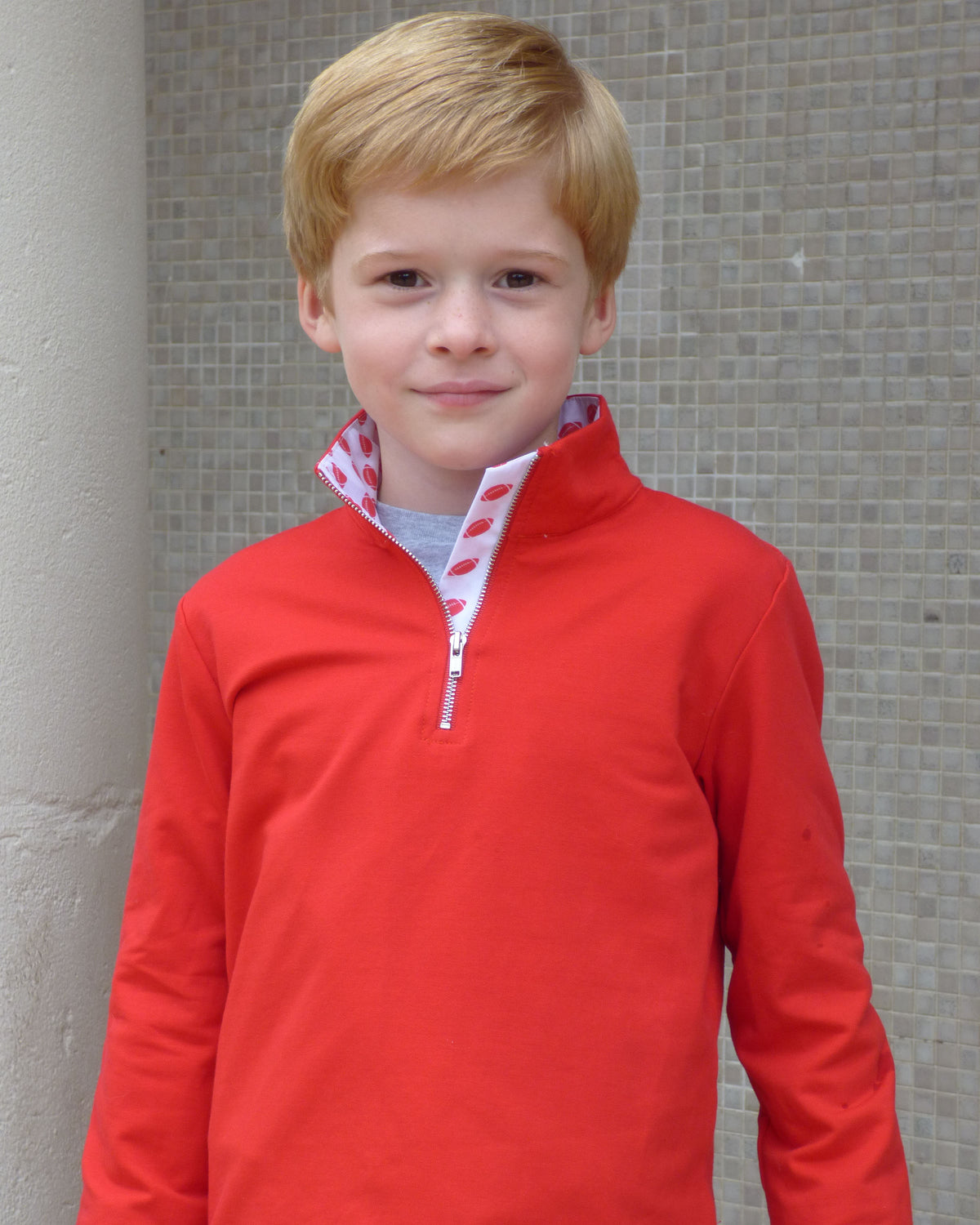 Game Day Quarter Zip - Red
