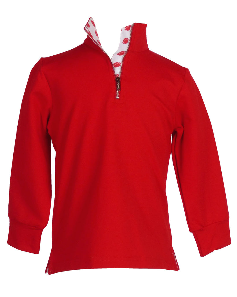Game Day Quarter Zip - Red