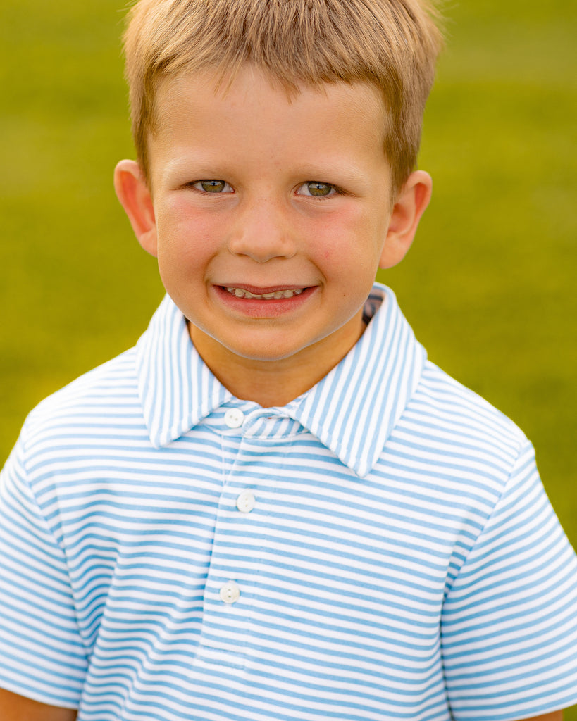 Game Day Patrick Shirt - Light Blue and White Stripe