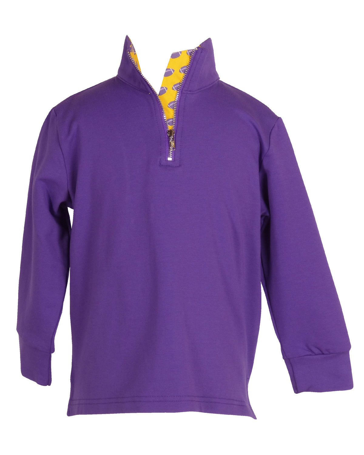 Game Day Quarter Zip - Purple and Gold