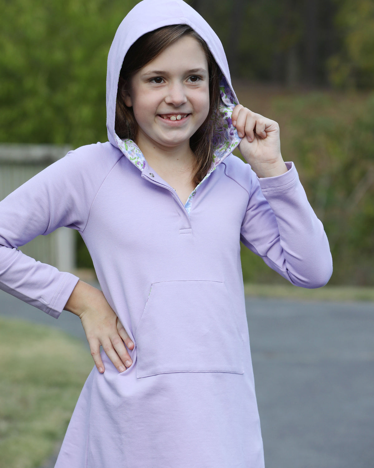 Mulberry Floral - Hoxie Hooded Dress