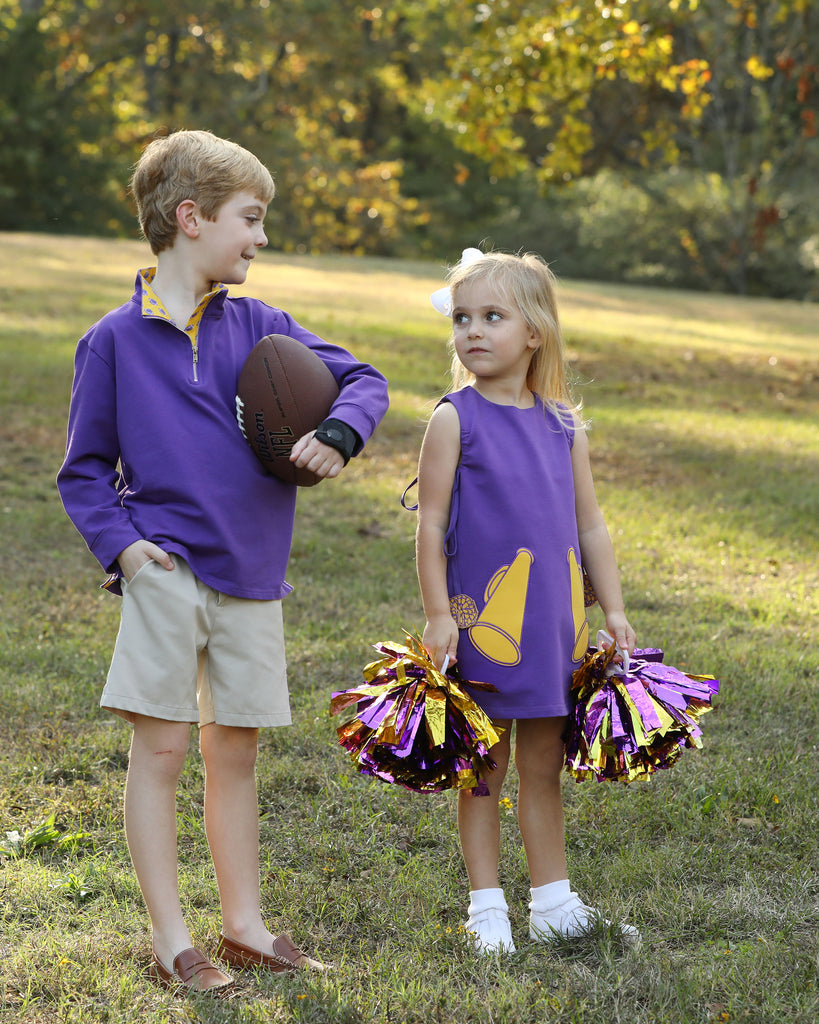 Game Day Quarter Zip - Purple and Gold