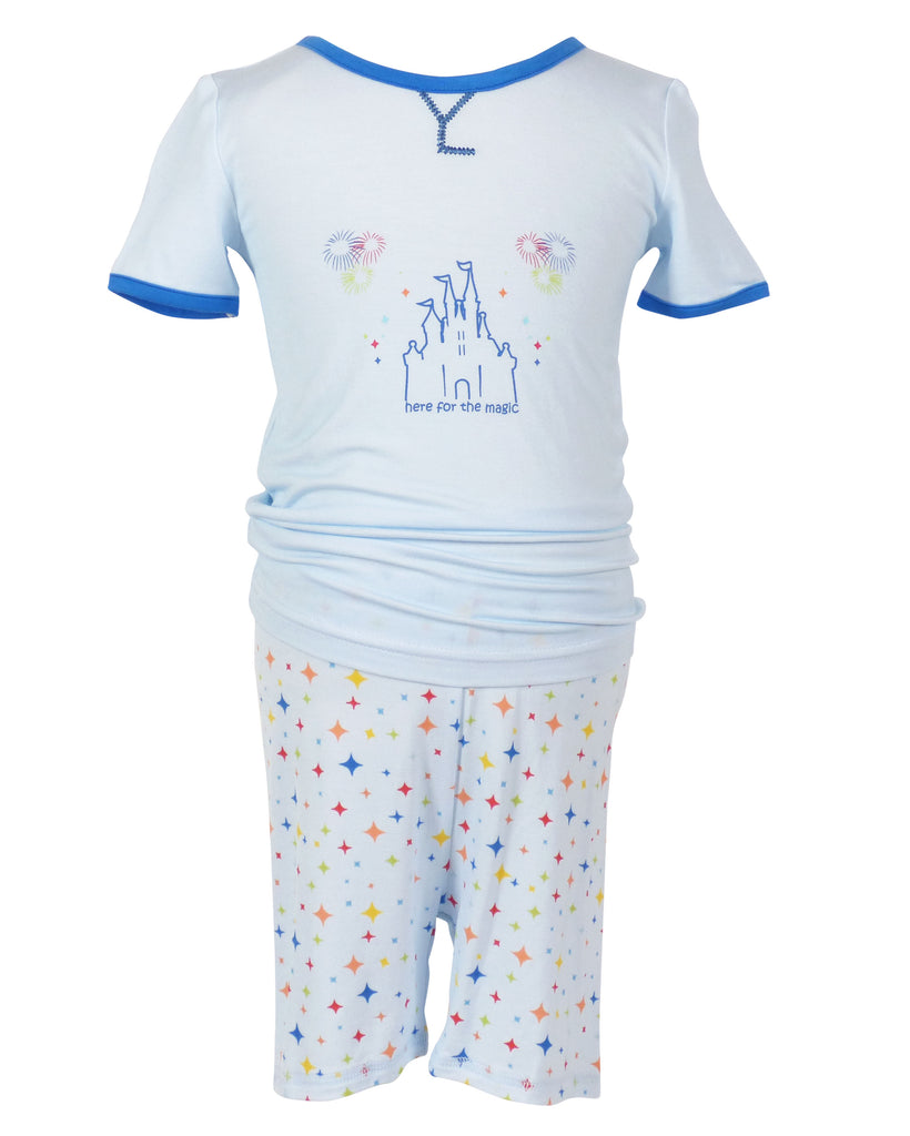 Here For The Magic: Lambie Jammies: Blue Short Sleeve