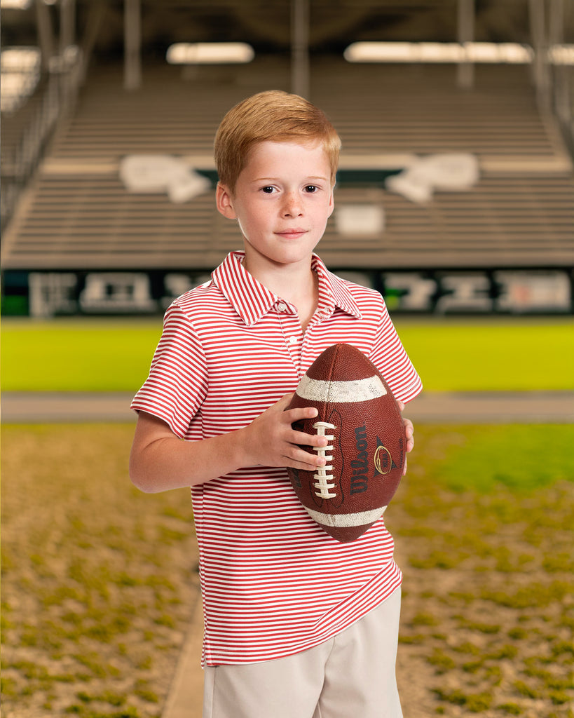 Game Day Patrick Shirt - Red and White Stripe