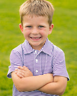 Game Day Patrick Shirt - Purple and White Stripe