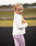 Vera Vest with Ruffle - Winter White Shimmer