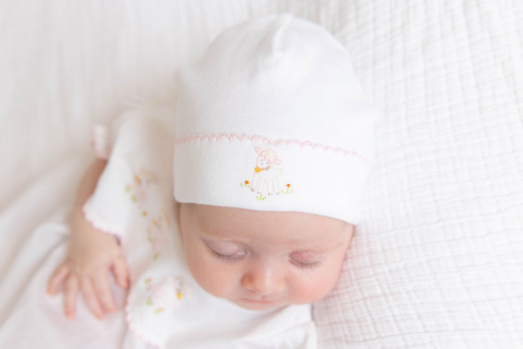 Lambikins Camden Cap - Egyptian Cotton Knit - Pink