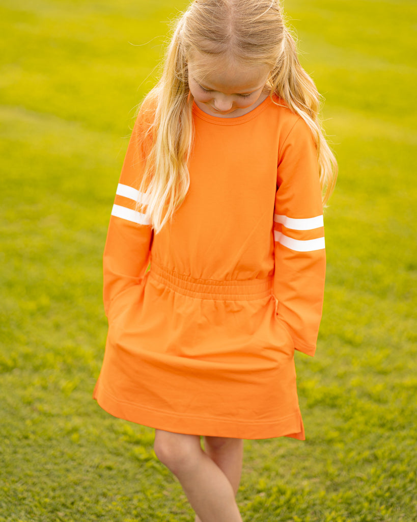 Game Day Glitter Dress - Orange