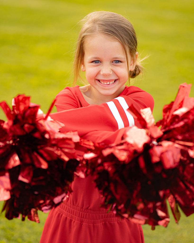 Game Day Glitter Dress - Red