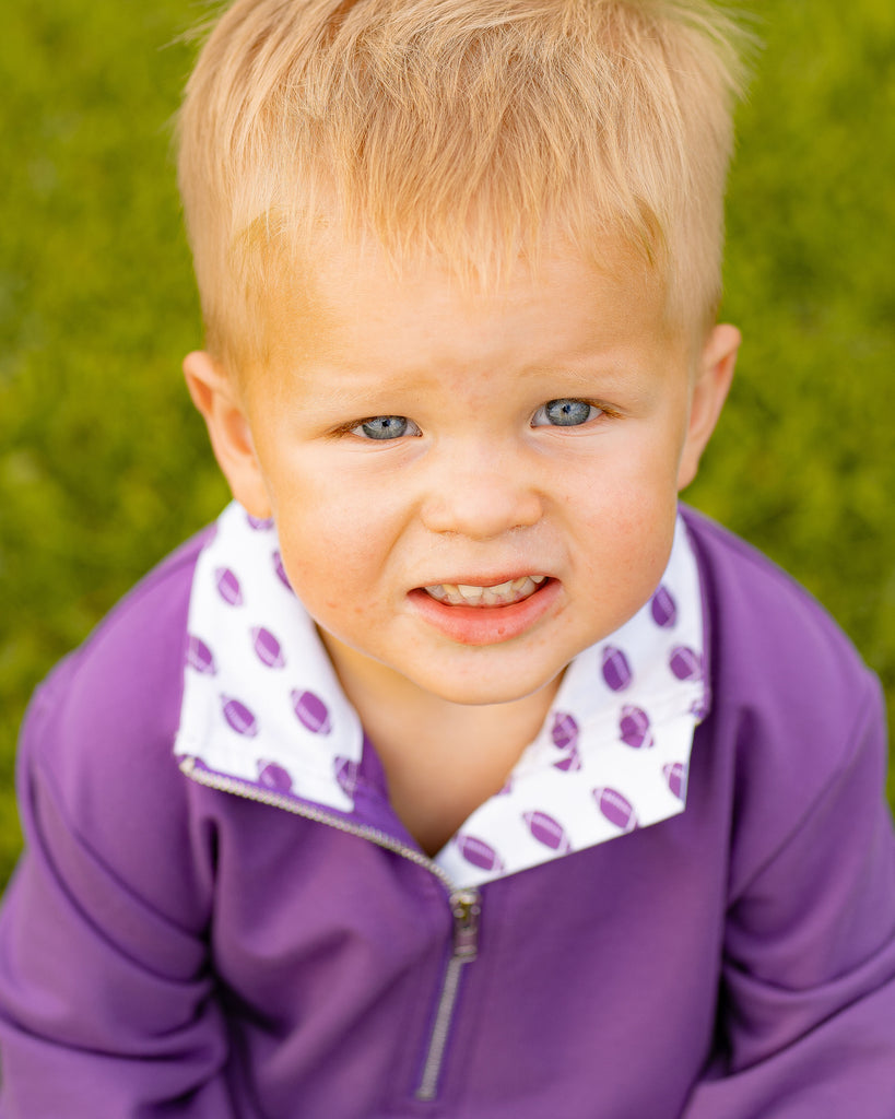 Game Day Quarter Zip - Purple