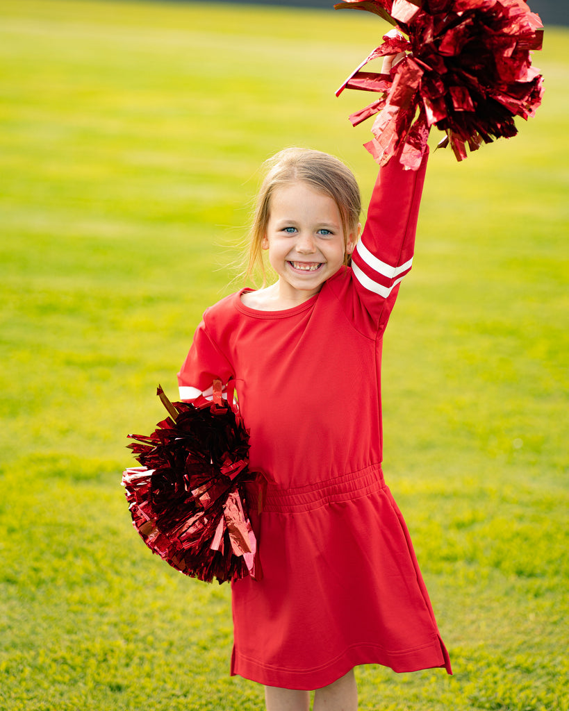 Game Day Glitter Dress - Red