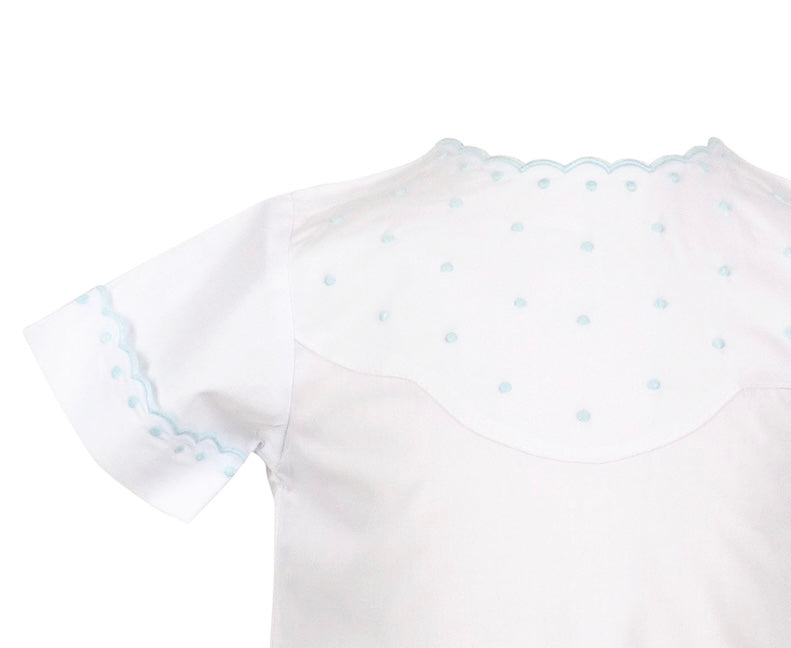 Blair Daygown & Diaper Cover - Blue