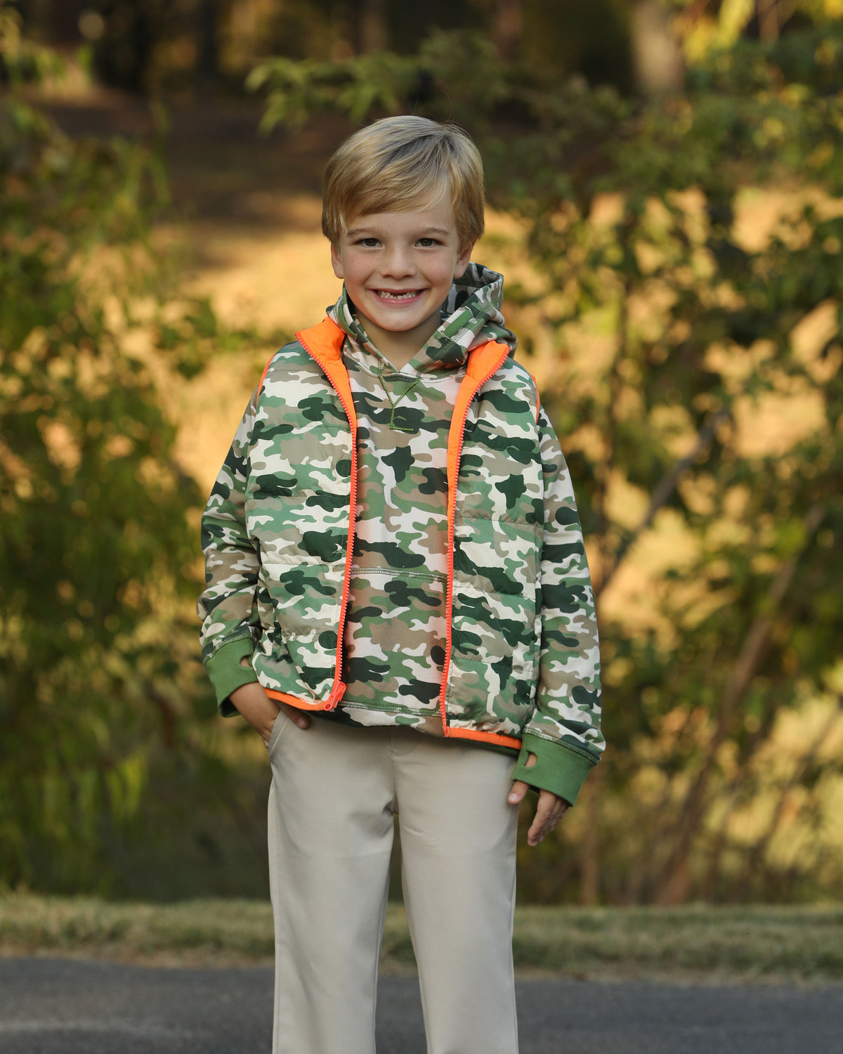 Delta Valley Vest - REVERSIBLE Hunter Orange / Woodland Camo