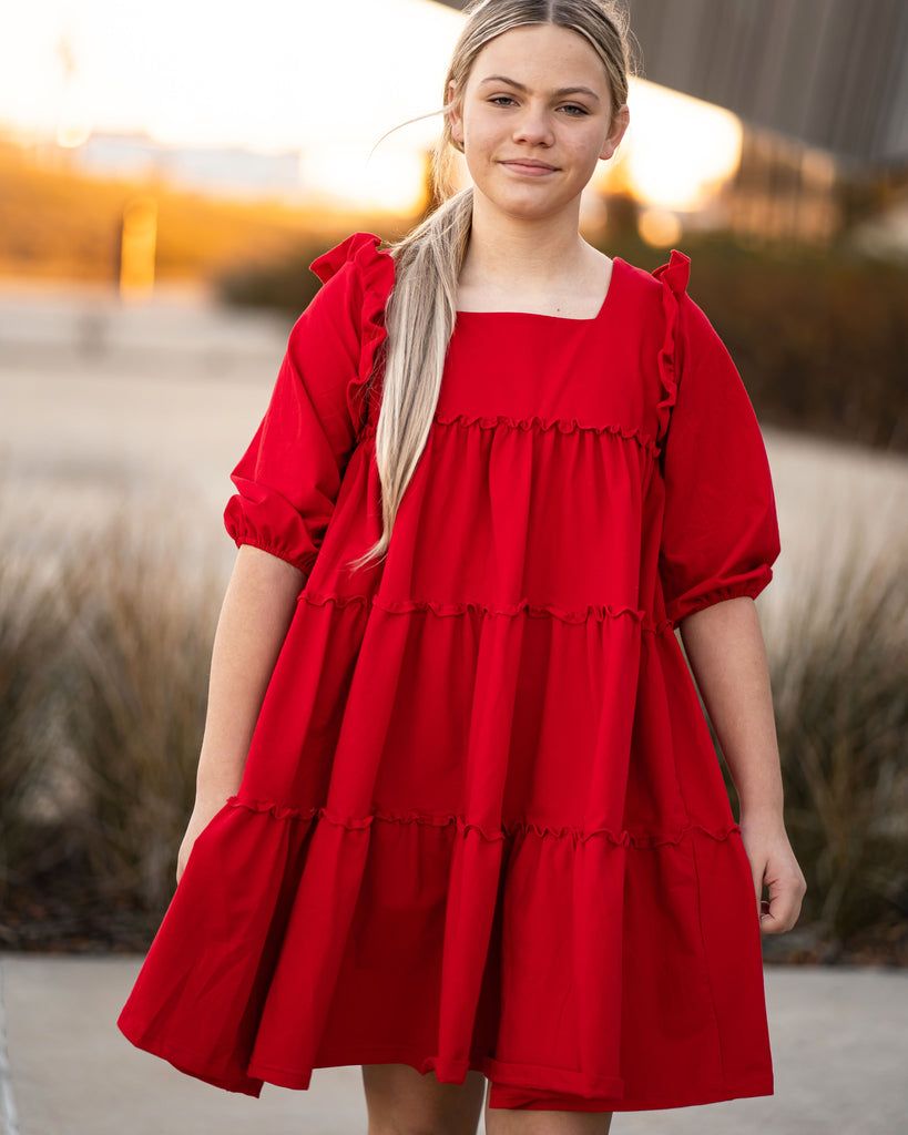 Ariel Dress in Red Knit