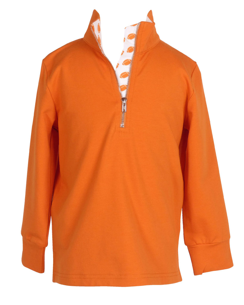 Game Day Quarter Zip - Dark Orange