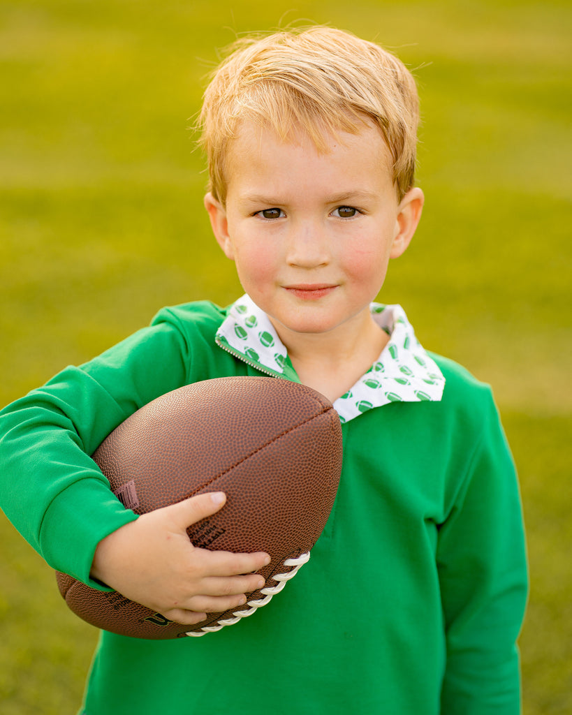 Game Day Quarter Zip - Green