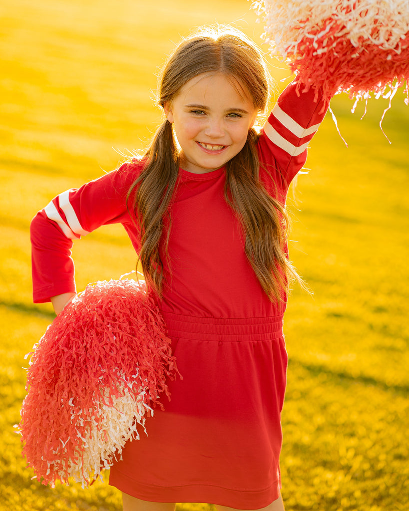 Game Day Glitter Dress - Red