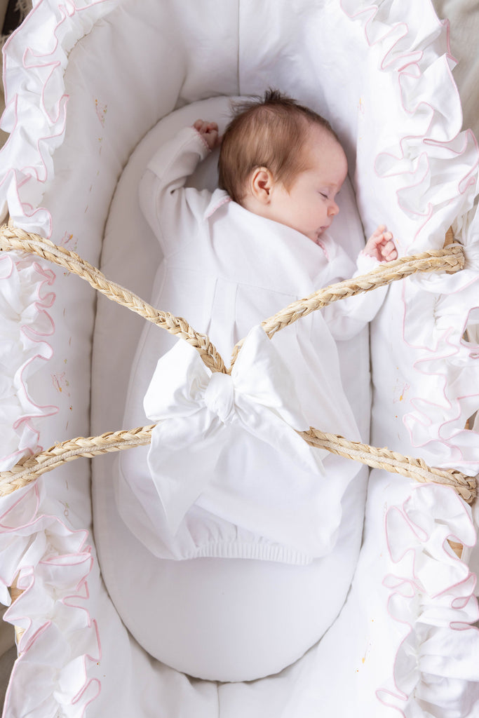 Lambikins Moses Basket Set - Pink