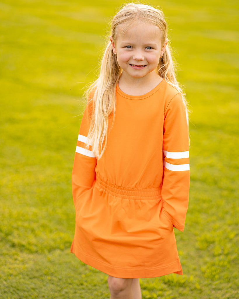 Game Day Glitter Dress - Orange