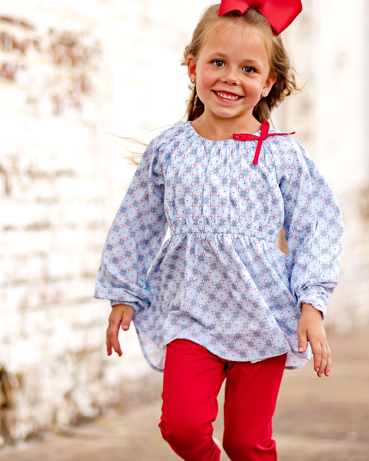 Gloria Geometric - Gabby Gathered Neck Tunic