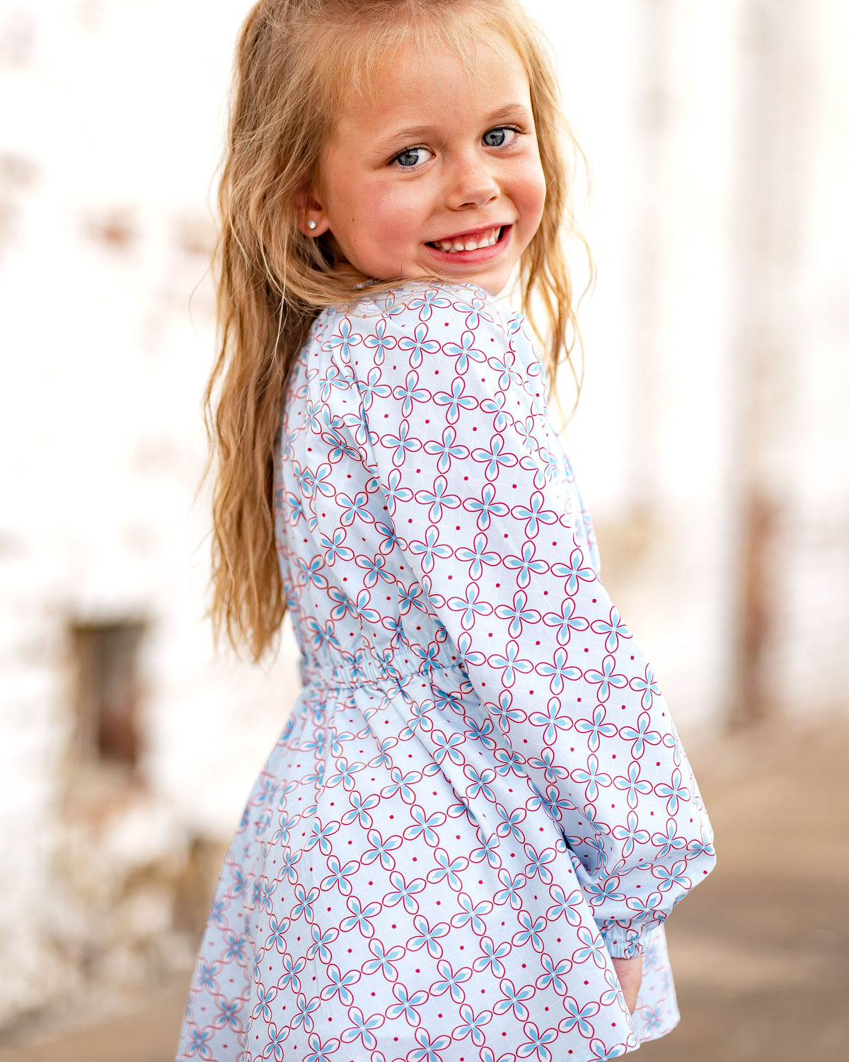 Gloria Geometric - Gabby Gathered Neck Tunic