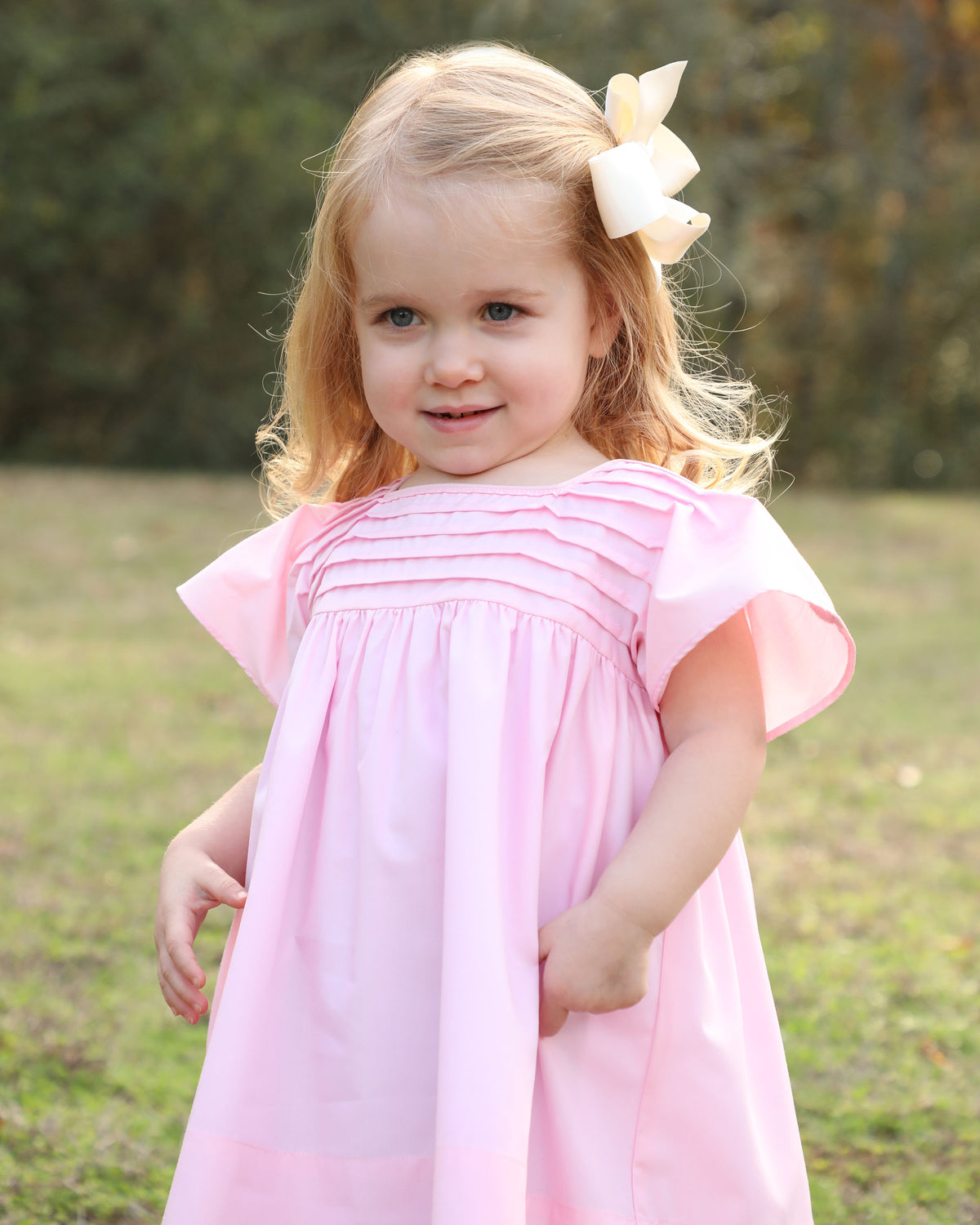 Priscilla Pleated Dress: Pink