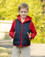 Delta Valley Vest - Maritime Navy with Cardinal Red Trim