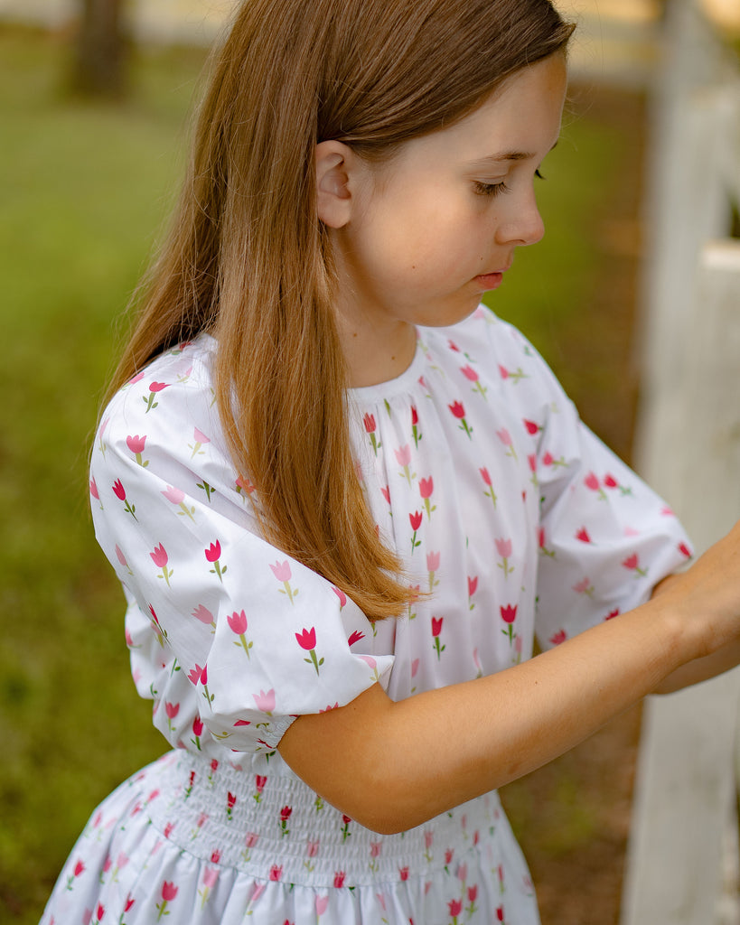 Scarlett Dress - Field of Pink