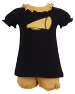 Game Day Bloomer Set - Black and Gold