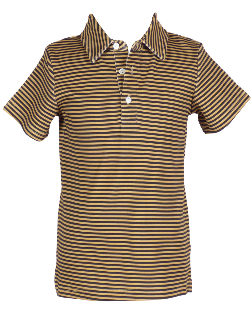 Game Day Patrick Shirt - Black and Gold Stripe