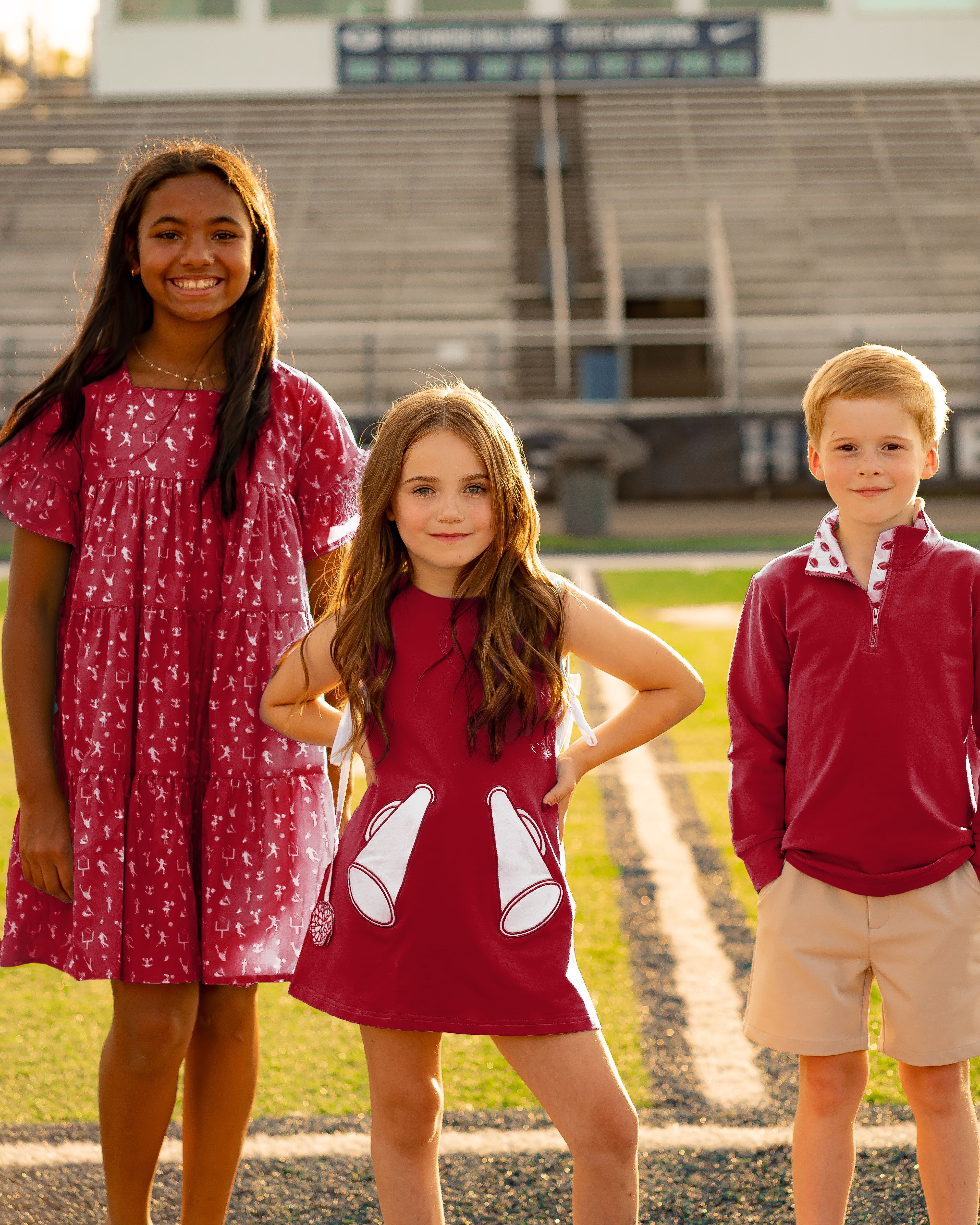 Game Day Tier Dress - Burgundy 2T Game Day Tier Dress - Burgundy 2T