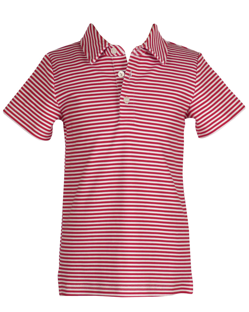 Game Day Patrick Shirt - Burgundy and White Stripe