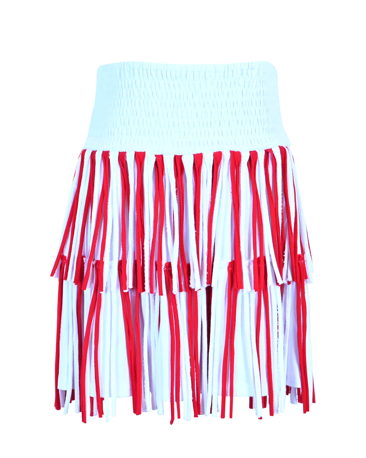 Game Day Cheer Set - Red with Pom Pom Skirt