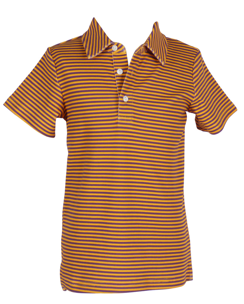 Game Day Patrick Shirt - Purple and Gold Stripe